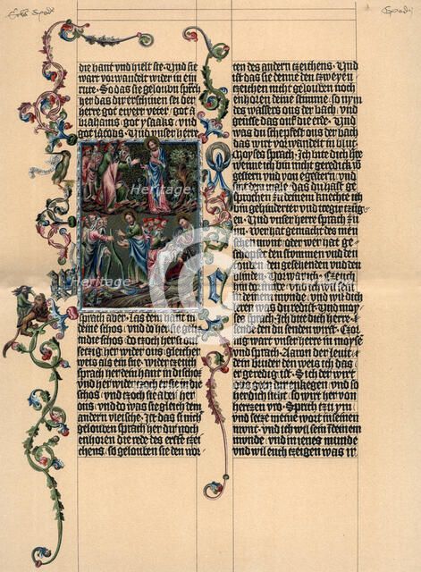 A page from the Wenzel Bible, c1400, (1903). Artist: Unknown