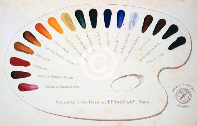 A paint palette, 1891. Creator: Unknown.