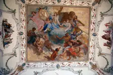 A painted ceiling in the Mafra National Palace (Palacio de Mafra), Mafra, Portugal, 2009. Creator: Samuel Magal