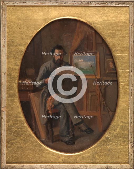 A Painter in his Studio. The Artist Himself (?), 1863-1867. Creator: David Jacobsen.