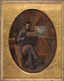 A Painter in his Studio. The Artist Himself (?), 1863-1867. Creator: David Jacobsen