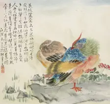 A pair of Mandarin ducks, 1857. Artist: Jin Yuan