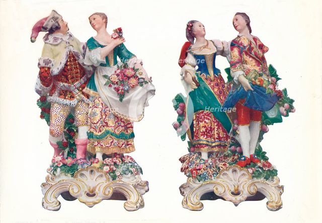 'A Pair of Chelsea Groups Representing the Seasons', c1740s, (1911). Creator: Louis Francois Roubiliac.