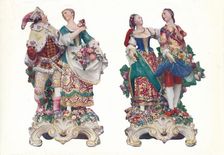 A Pair of Chelsea Groups Representing the Seasons c1740s, (1911). Creator: Louis Francois Roubiliac