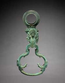 A Pair of Decorated Palanquin Hooks and Rings, 1100-1175. Creator: Unknown