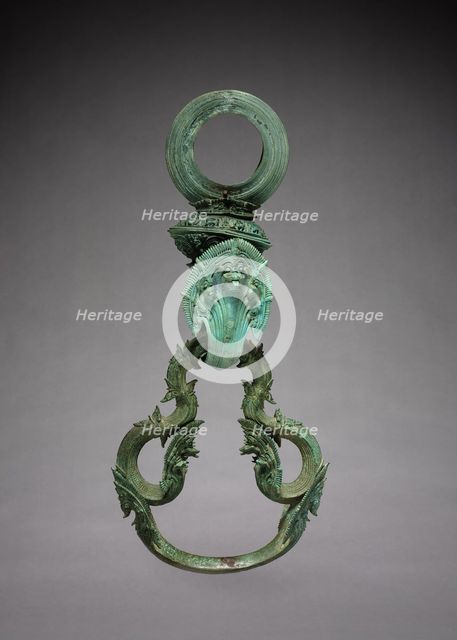 A Pair of Decorated Palanquin Hooks and Rings, 1100-1175. Creator: Unknown.