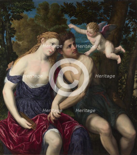 A Pair of Lovers, 1556-1559. Artist: Bordone, Paris (1500-1571)