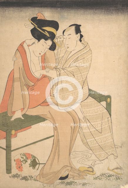 A Pair of Lovers, 1795. Creator: Kitagawa Utamaro.