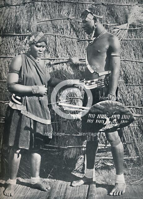 A pair of Zulu lovers, 1912. Artist: Unknown.