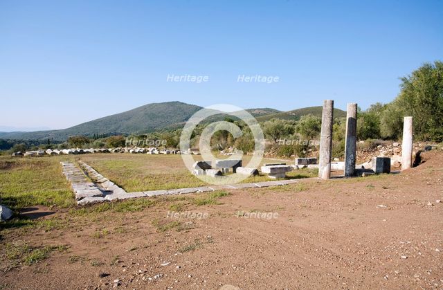 A palaestra in Messene, Greece. Creator: Samuel Magal.
