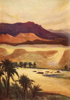 A Palestine Camp at Elim - Heb. xiii. 11 c1924. Creators: James Clark, Henry A Harper