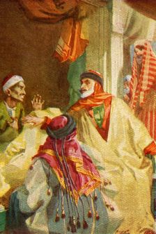 A Palestine Bazaar - Luke xxii. 36 c1924. Creators: James Clark, Henry A Harper