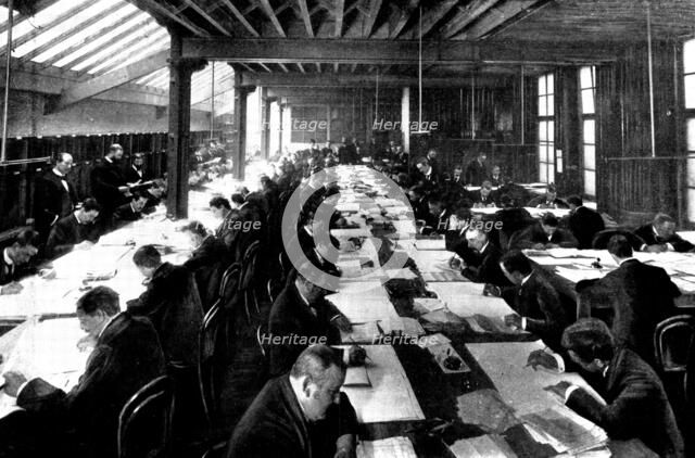 A part of the transfer office, Lipton, Limited, 1898. Creator: Reinhold Thiele.