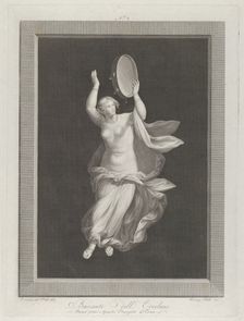 A partly naked bacchante playing a tambourine, ca. 1795-1820. Creators: Vicenzo Feoli, Domenico del Frate