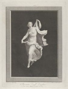A partly nude bacchante stepping forward and holding ends of her drapery in each ..., ca. 1795-1820. Creators: Vicenzo Feoli, Domenico del Frate