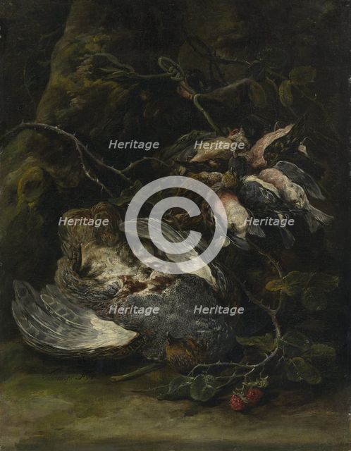 A Partridge and Small Game Birds, 1650s. Creator: Jan Fyt.