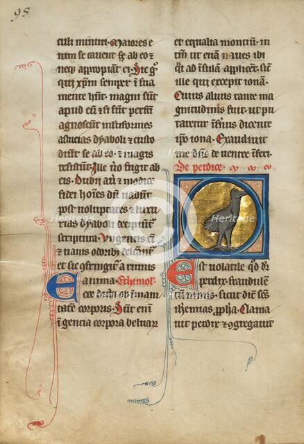 A Partridge; De Natura Avium; De Pastoribus et Ovibus, 1277 or after. Creator: Unknown.