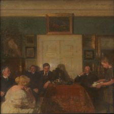 A Party in the Artist's Home, 1915. Creator: Julius Paulsen