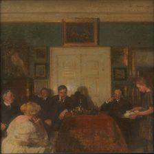 A Party in the Artist's Home, 1915. Creator: Julius Paulsen