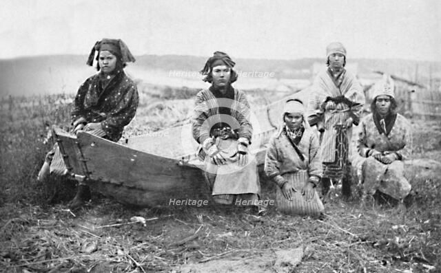 A party of Ainu women, Monbetsu, Hokkaido, Japan, 1902. Artist: Unknown.
