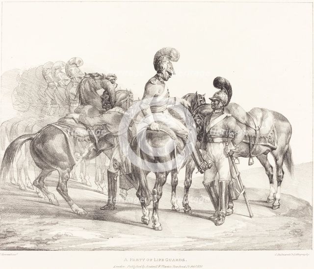A Party of Life Guards, 1821. Creator: Theodore Gericault.