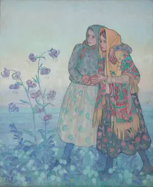 A Parade of Highland Women. Decorative Panel from the Bronislawa and Kazimierz Dluski..., 1909. Creator: Jan Rembowski