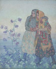 A Parade of Highland Women. Decorative Panel from the Bronislawa and Kazimierz Dluski..., 1909. Creator: Jan Rembowski