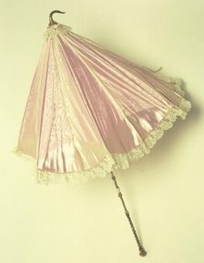 A parasol of pink moire, (1851?)