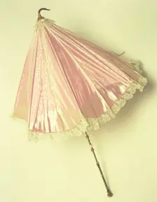 A parasol of pink moire, (1851?) Creator: Unknown