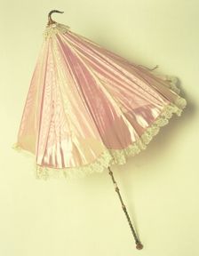 A parasol of pink moire, (1851?) Creator: Unknown