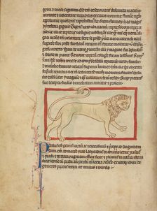 A Pard; Northumberland Bestiary, about 1250-1260. Creator: Unknown