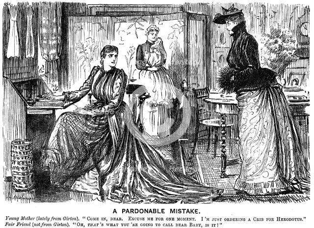 'A Pardonable Mistake', 1889. Artist: George du Maurier