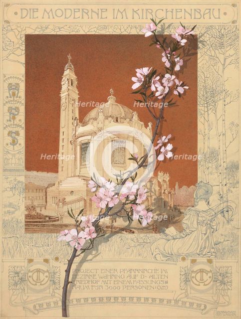 A parish church at Währing, Vienna, 1898-1899. Creator: Wagner, Otto Koloman (1841-1918).
