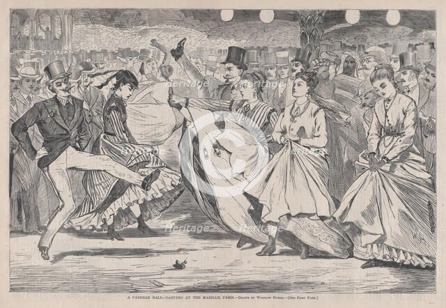 A Parisian Ball - Dancing at the Mabille, Paris (Harper's Weekly, Vol. XI), November 23, 1867. Creator: Unknown.
