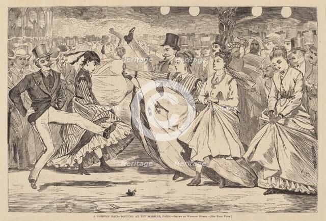 A Parisian Ball - Dancing at the Mabille, Paris, published 1867. Creator: Winslow Homer.