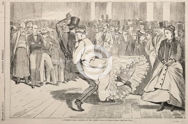 A Parisian Ball - Dancing at the Casino, 1867. Creator: Winslow Homer (American, 1836-1910).