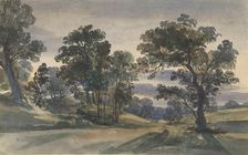 A Parkland View at Dusk, ca. 1879. Creator: William Leighton Leitch