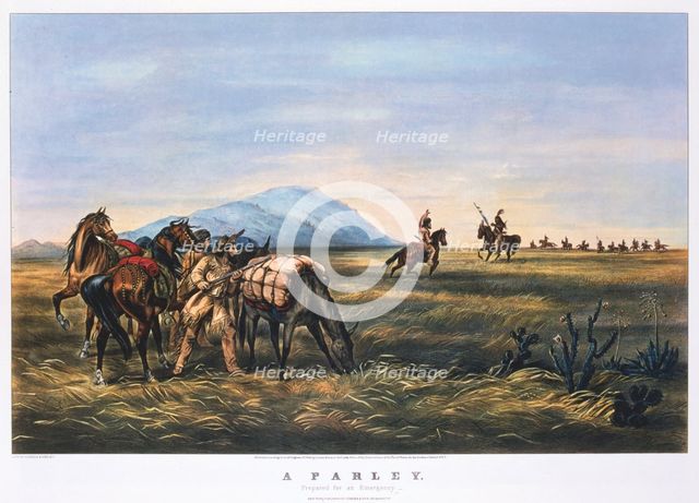 'A Parley', 1834-1907. Artist: Currier and Ives