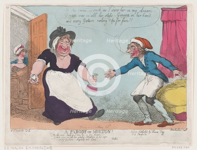 A Parody on Milton, 1807., 1807. Creator: Thomas Rowlandson.