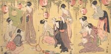 A Parody of Yuranosuke in the Pleasure Quarters, ca. 1797. Creator: Hosoda Eishi