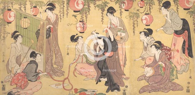 A Parody of Yuranosuke in the Pleasure Quarters, ca. 1797. Creator: Hosoda Eishi.