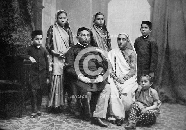 A Parsi family, 1902. Artist: Bourne & Shepherd.