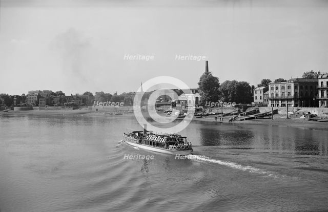 A passenger steamer on the Thames at Hammersmith, London, c1945-1965. Artist: SW Rawlings
