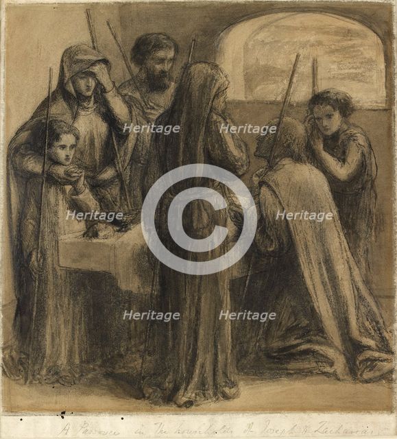 A Passover in the Household of Joseph and Zacharias, c1850s. Artist: Dante Gabriel Rossetti.