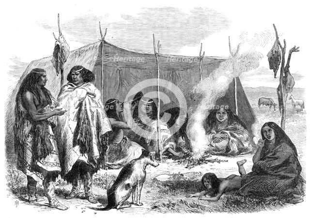 A Patagonian wigwam, 1869. Creator: Unknown.