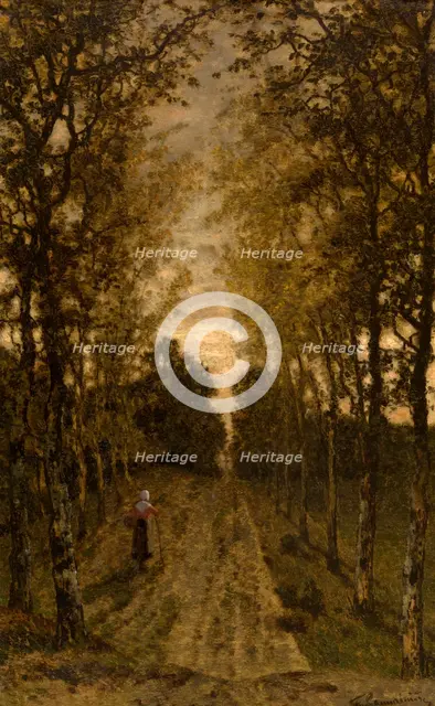 A Path near Putte, c1860s. Creator: Jean Pierre François Lamoriniere.