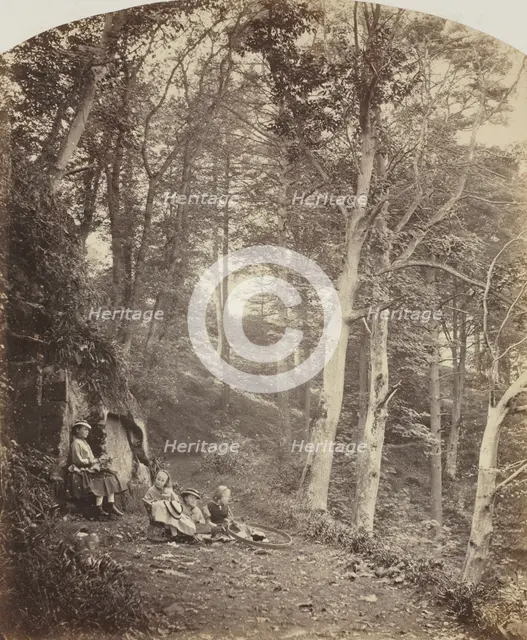A Path Through a Wood, c. 1860. Creator: Major Francis Gresley (British).