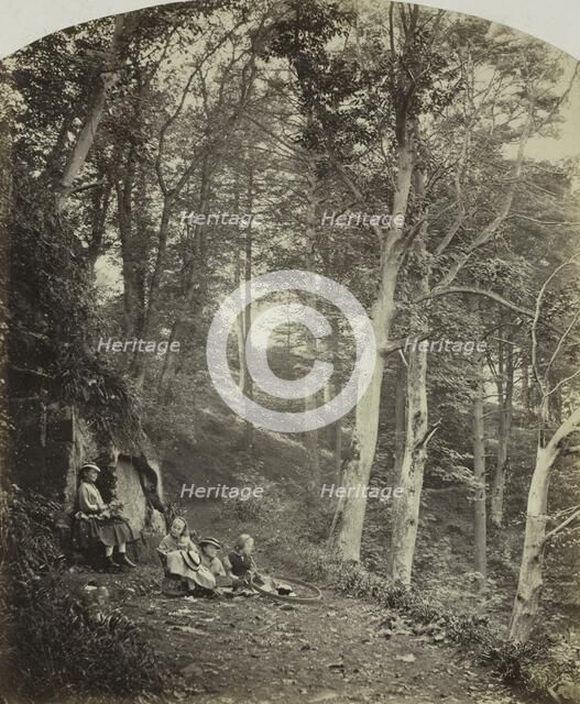 A Path Through a Wood, c. 1860. Creator: Major Francis Gresley (British).