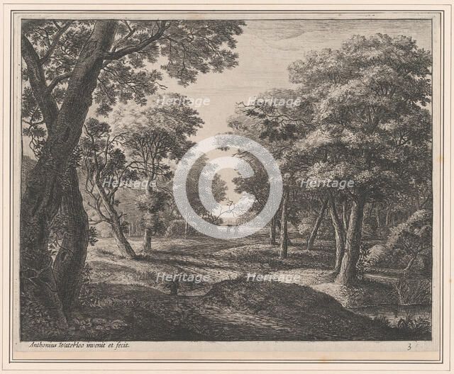 A Path Through the Woods, 17th century. Creator: Anthonie Waterloo.