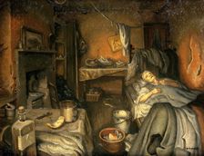 A patient at home, (1953?). Creator: Dorothy Mary Barber
